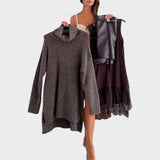 Jasna - Udoban pleteni komplet haljine i džempera