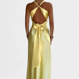 Lea Elegantna Haljina s Uvijenim Strukom i V-Izrezom