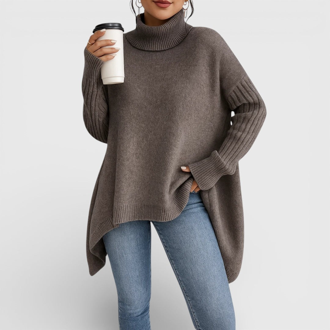 Jasmina - Topla pletena rolka oversize kroja