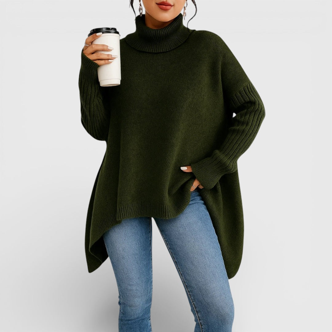 Jasmina - Topla pletena rolka oversize kroja