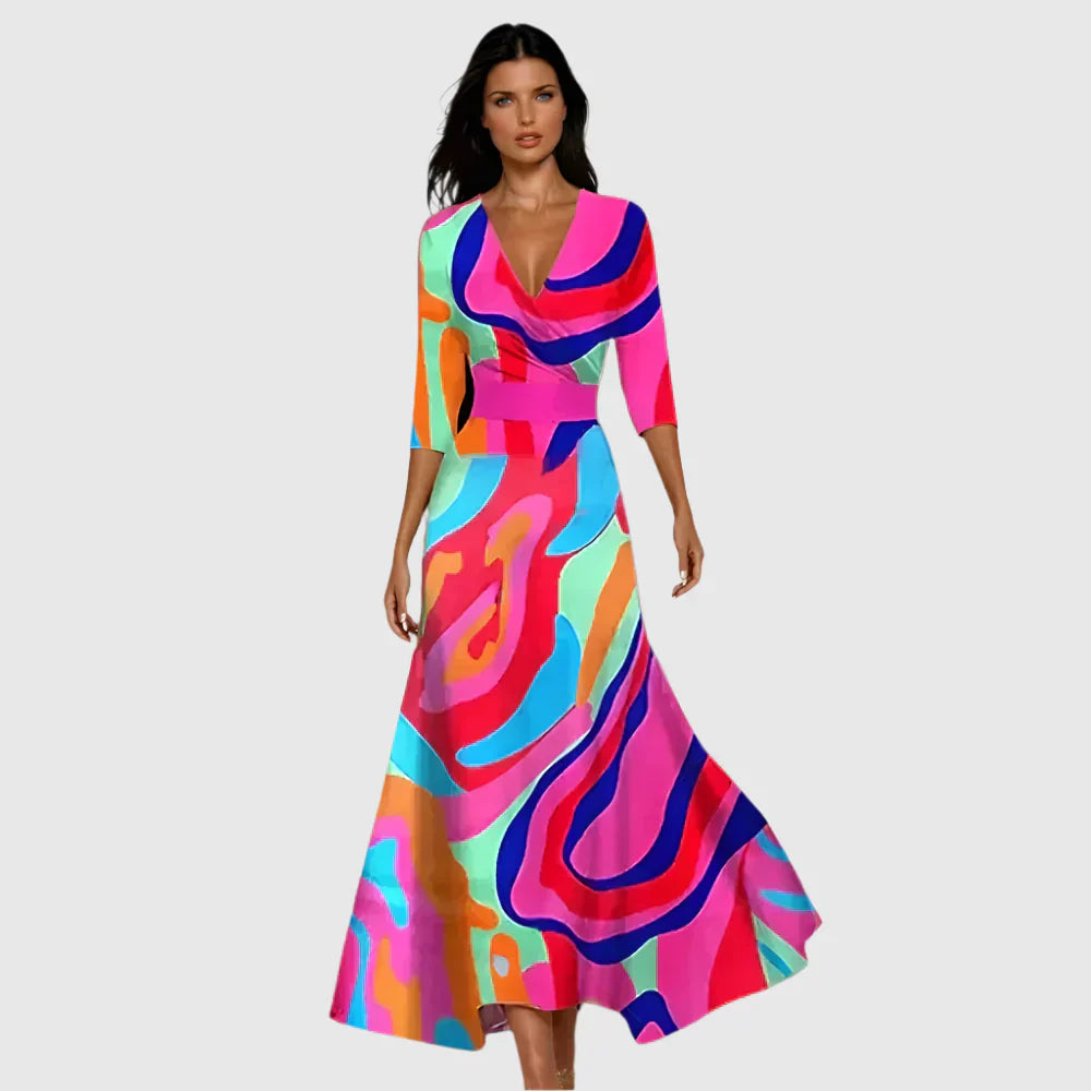 Jill | Elegantna cvetna haljina