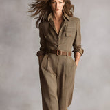 Sofisticirani karirani kombinezon od tvida