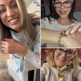 Debela srebrna narukvica | Zlato