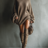 Pletena mini haljina vintage stila