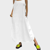 Marinka - Haljina s naramenicama od pamuka i lana