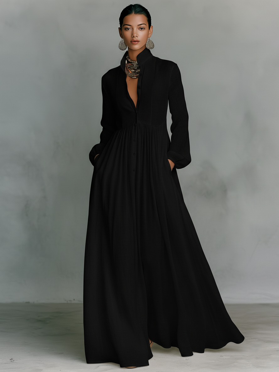 Minimalistička maksi haljina od lana