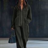 Rita | Široki retro teksas kombinezon sa kapuljačom