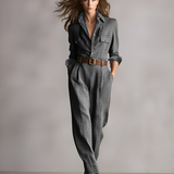 Sofisticirani karirani kombinezon od tvida