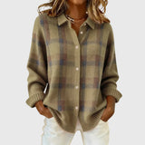 Kristina - Moderan karirani džemper retro stila