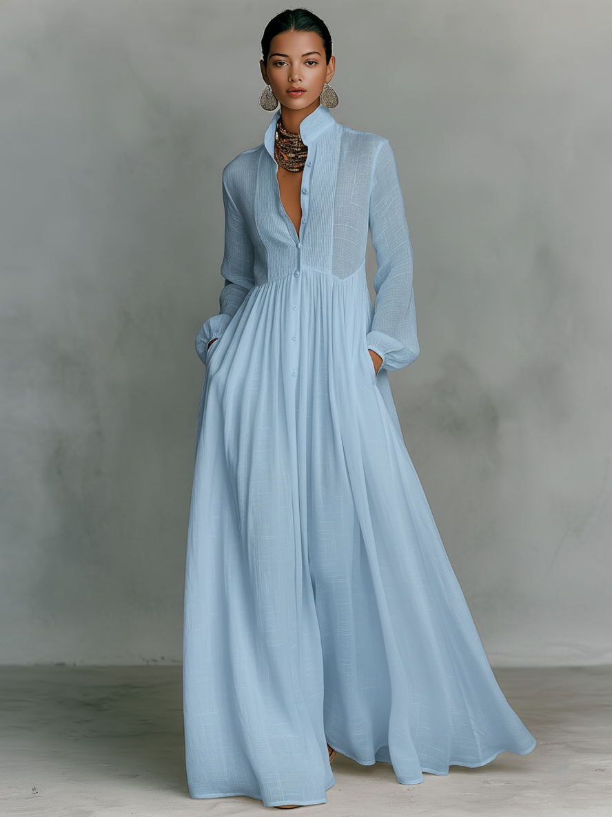 Minimalistička maksi haljina od lana