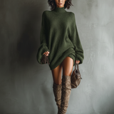 Pletena mini haljina vintage stila