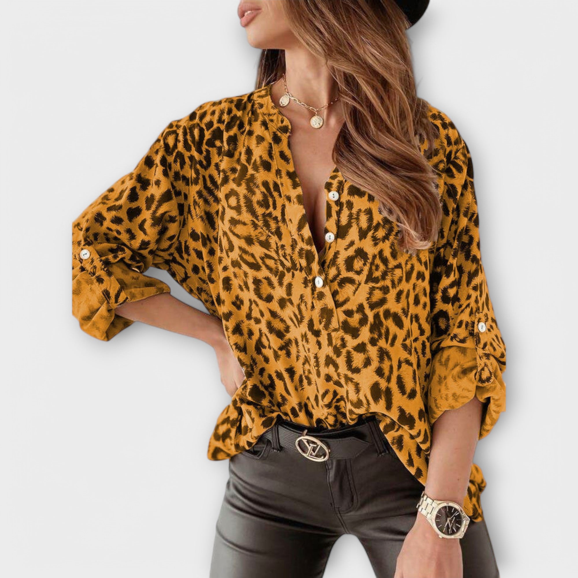 Biserka - Moderna Blusa Leoparda