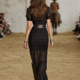 Čipkana maksi haljina sa reverima