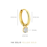 Okrugle naušnice od meseca | Zlato