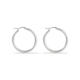 Klasične hoop naušnice (polirani srebro)