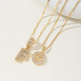 Ogrlica sa slovom Moisanit | Zlato