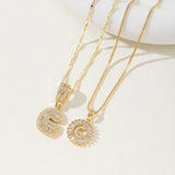 Ogrlica sa slovom Moisanit | Zlato