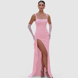 Ana - Elegantna duga slip haljina otvorenih leđa