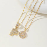 Ogrlica sa slovom Moisanit | Zlato