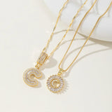 Ogrlica sa slovom Moisanit | Zlato