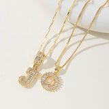 Ogrlica sa slovom Moisanit | Zlato