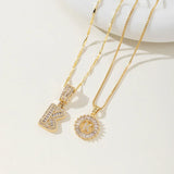 Ogrlica sa slovom Moisanit | Zlato