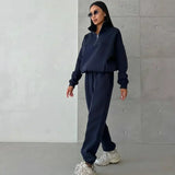 Senna -Sportieve loungeset met ritskraag