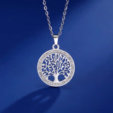 Sjajna Drvo Života Okrugli Ogrlica