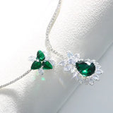 Vintage Emerald Blossom Necklace