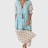 Bridget | Haljina sa printom i V-izrezom