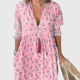 Bridget | Haljina sa printom i V-izrezom