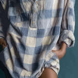 Oversize karirana košulja-haljina