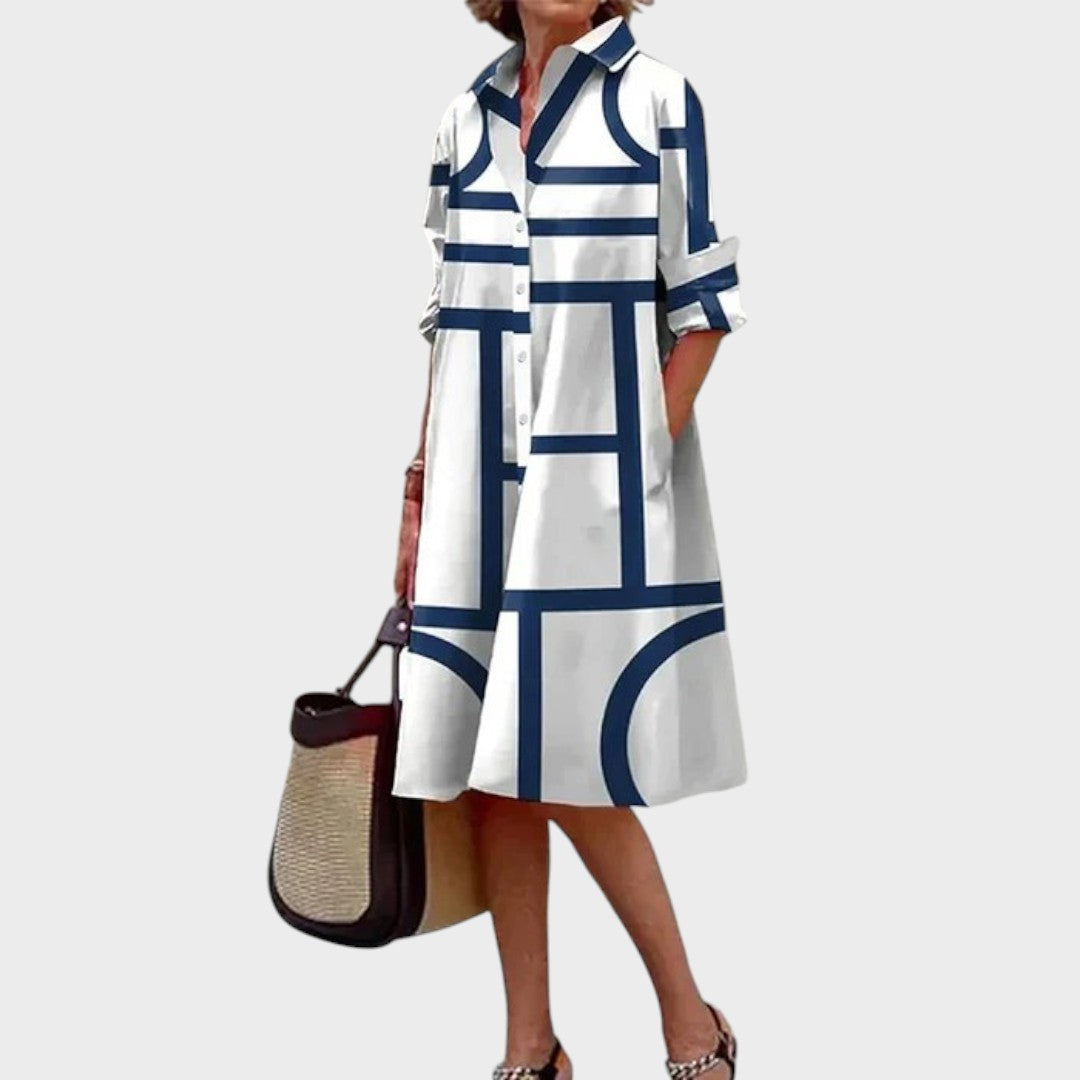 Dragana - Ženska haljina s geometrijskim