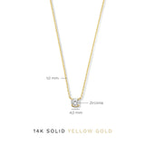 Ogrlica od moissanite kamena iz Klia | Zlato