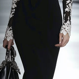 Sofija | Crna haljina otvorenih ramena sa čipkom