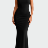 Saten Haljina s Otvorenim Leđima